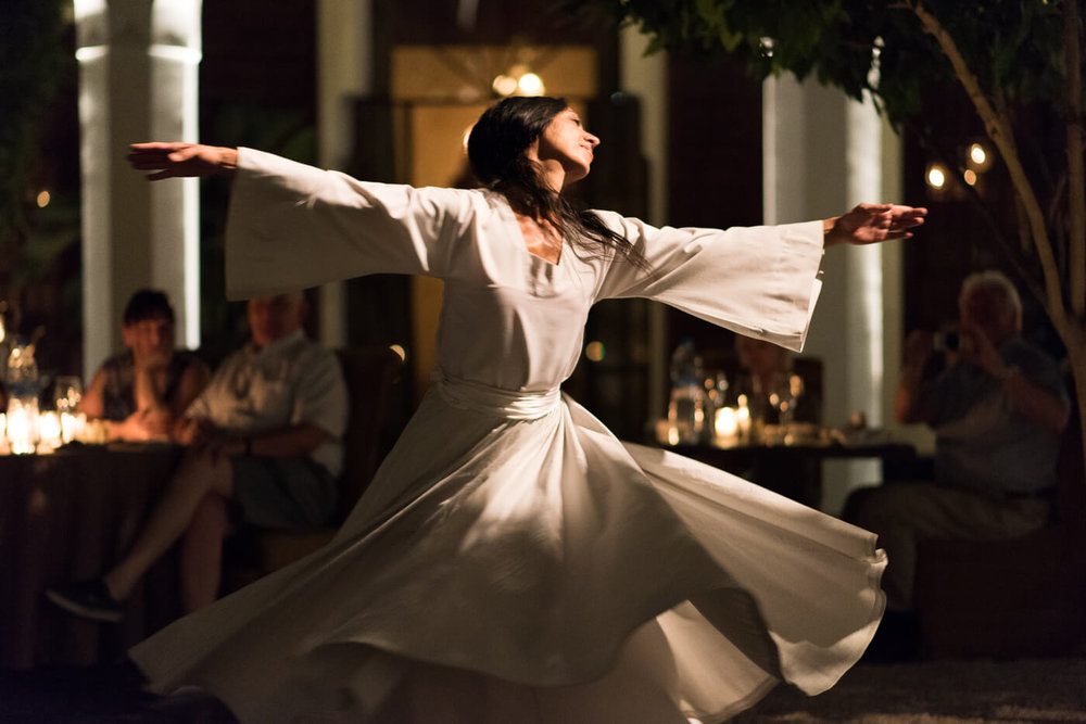 Moroccan woman dancing in Marrakech 