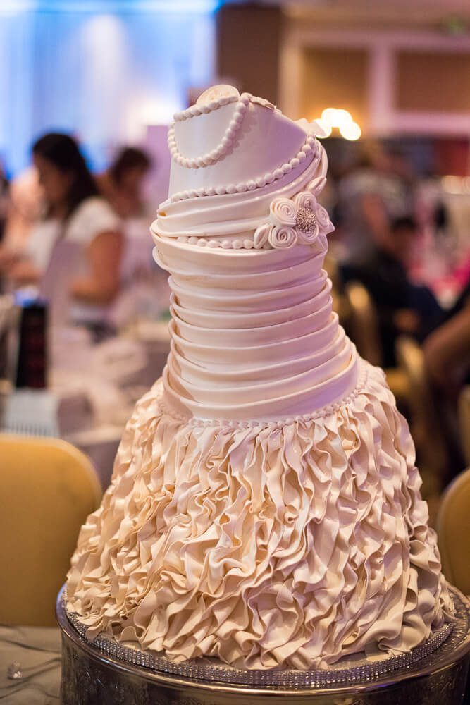 Wedding dress cake at Delray Beach Bridal Show