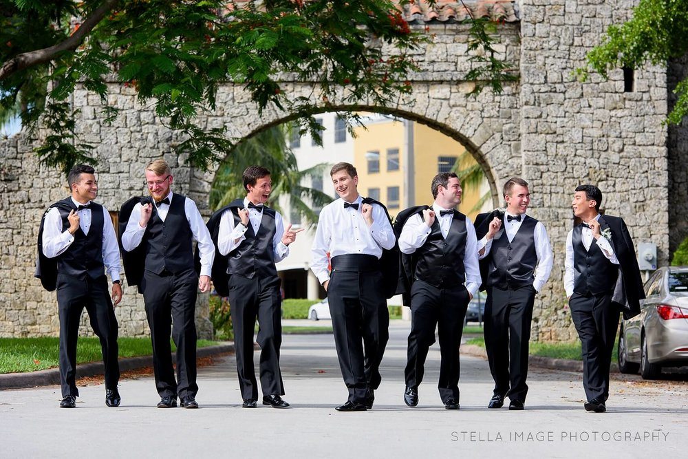 Groom with his dapper groomsmen.